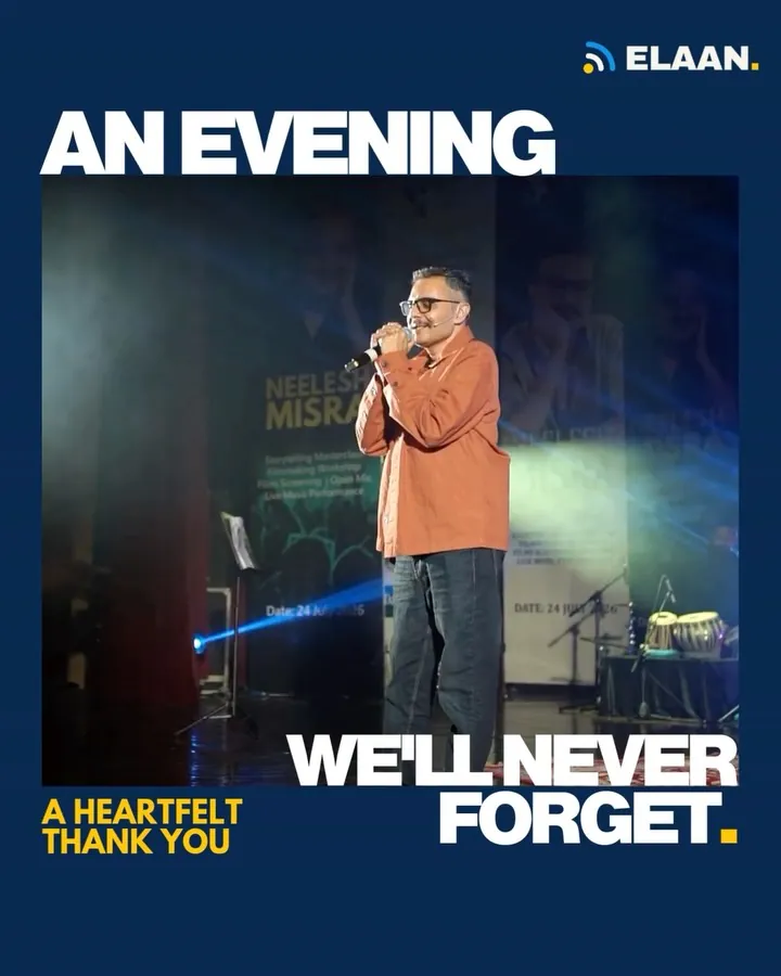An evening with Neelesh Misra, produced by Elaan